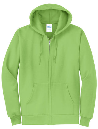 Port & Company Core Fleece Full-Zip Hooded Sweatshirt (Lime)