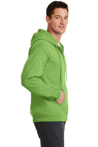 Port & Company Core Fleece Full-Zip Hooded Sweatshirt (Lime)