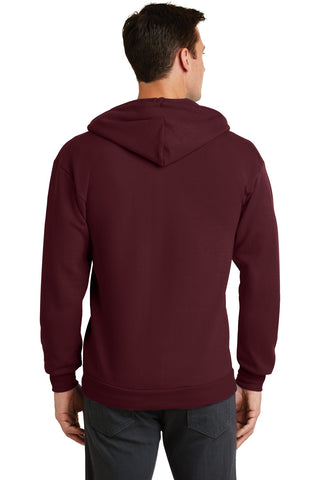 Port & Company Core Fleece Full-Zip Hooded Sweatshirt (Maroon)
