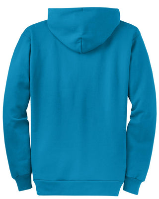 Port & Company Core Fleece Full-Zip Hooded Sweatshirt (Neon Blue)