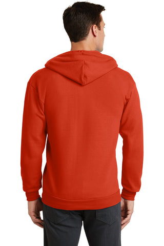 Port & Company Core Fleece Full-Zip Hooded Sweatshirt (Orange)