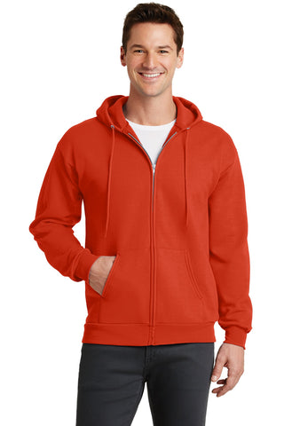 Port & Company Core Fleece Full-Zip Hooded Sweatshirt (Orange)