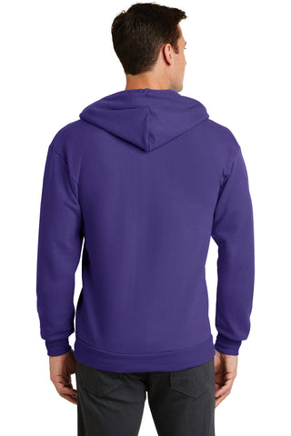 Port & Company Core Fleece Full-Zip Hooded Sweatshirt (Purple)