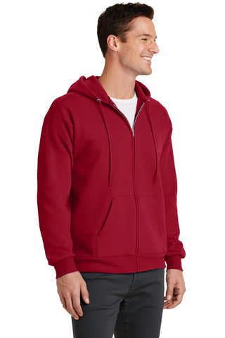 Port & Company Core Fleece Full-Zip Hooded Sweatshirt (Red)