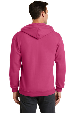 Port & Company Core Fleece Full-Zip Hooded Sweatshirt (Sangria)