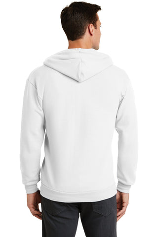 Port & Company Core Fleece Full-Zip Hooded Sweatshirt (White)