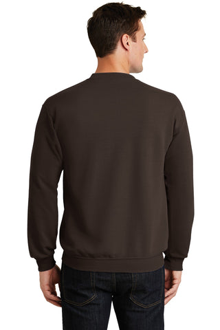 Port & Company Core Fleece Crewneck Sweatshirt (Dark Chocolate Brown)