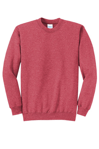 Port & Company Core Fleece Crewneck Sweatshirt (Heather Red)