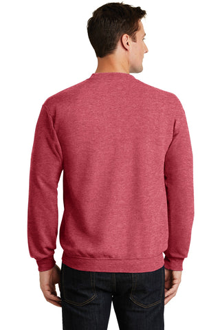 Port & Company Core Fleece Crewneck Sweatshirt (Heather Red)