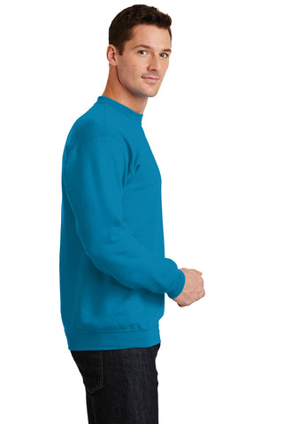 Port & Company Core Fleece Crewneck Sweatshirt (Neon Blue)