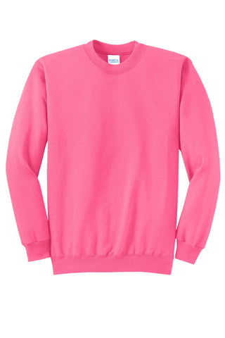 Port & Company Core Fleece Crewneck Sweatshirt (Neon Pink)