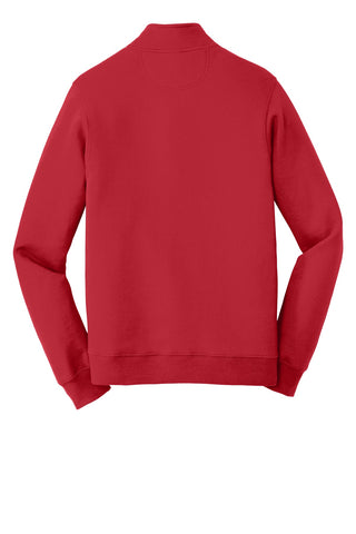 Port & Company Fan Favorite Fleece 1/4-Zip Pullover Sweatshirt (Bright Red)