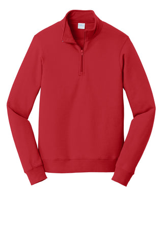 Port & Company Fan Favorite Fleece 1/4-Zip Pullover Sweatshirt (Bright Red)