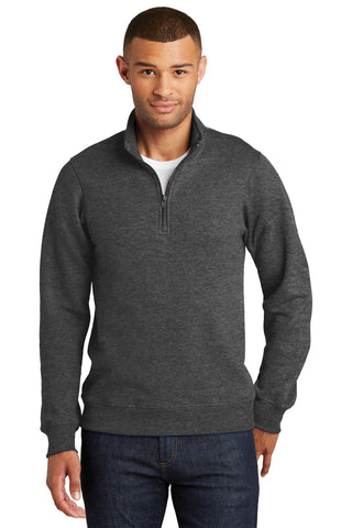 Port & Company Fan Favorite Fleece 1/4-Zip Pullover Sweatshirt (Dark Heather Grey)