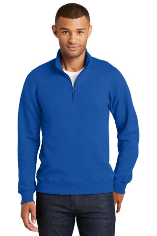 Port & Company Fan Favorite Fleece 1/4-Zip Pullover Sweatshirt (True Royal)