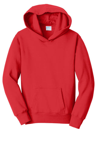 Port & Company Youth Fan Favorite Fleece Pullover Hooded Sweatshirt (Bright Red)