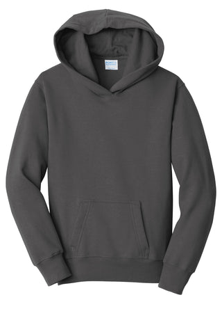 Port & Company Youth Fan Favorite Fleece Pullover Hooded Sweatshirt (Charcoal)