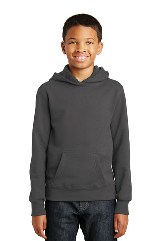 Port & Company Youth Fan Favorite Fleece Pullover Hooded Sweatshirt (Charcoal)