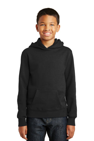 Port & Company Youth Fan Favorite Fleece Pullover Hooded Sweatshirt (Jet Black)
