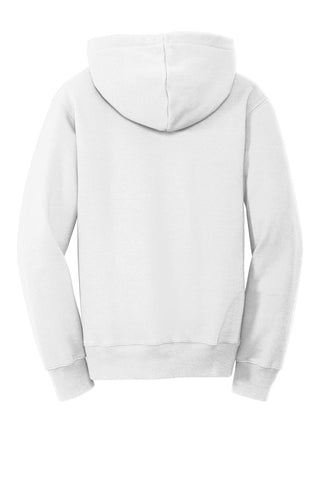Port & Company Youth Fan Favorite Fleece Pullover Hooded Sweatshirt (White)
