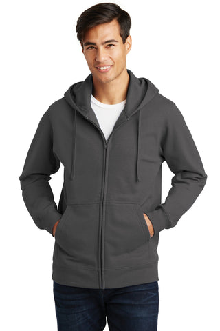 Port & Company Fan Favorite Fleece Full-Zip Hooded Sweatshirt (Charcoal)