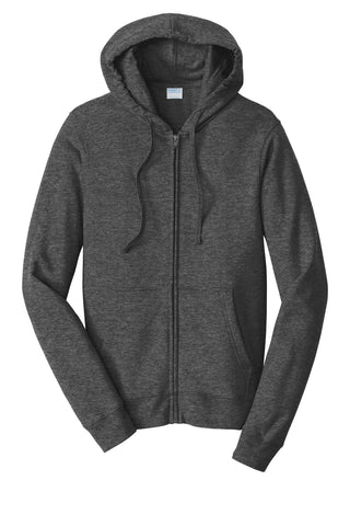 Port & Company Fan Favorite Fleece Full-Zip Hooded Sweatshirt (Dark Heather Grey)