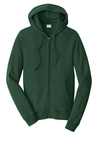 Port & Company Fan Favorite Fleece Full-Zip Hooded Sweatshirt (Forest Green)