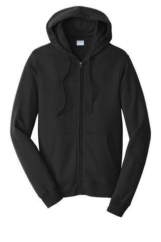 Port & Company Fan Favorite Fleece Full-Zip Hooded Sweatshirt (Jet Black)