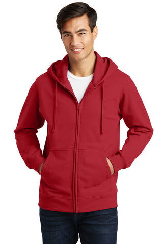 Port & Company Fan Favorite Fleece Full-Zip Hooded Sweatshirt (Team Cardinal)