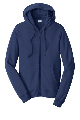 Port & Company Fan Favorite Fleece Full-Zip Hooded Sweatshirt (Team Navy)