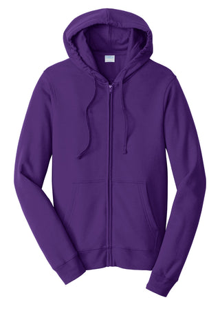 Port & Company Fan Favorite Fleece Full-Zip Hooded Sweatshirt (Team Purple)