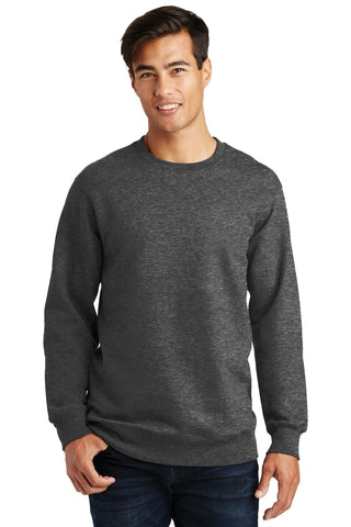 Port & Company Fan Favorite Fleece Crewneck Sweatshirt (Dark Heather Grey)