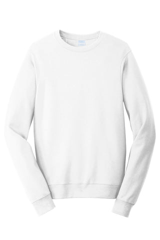 Port & Company Fan Favorite Fleece Crewneck Sweatshirt (White)