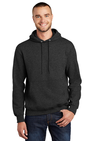 Port & Company Essential Fleece Pullover Hooded Sweatshirt (Black Heather)