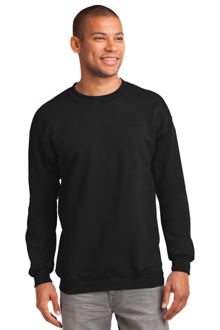 Port & Company Tall Essential Fleece Crewneck Sweatshirt (Jet Black)