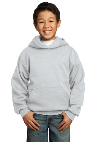 Port & Company Youth Core Fleece Pullover Hooded Sweatshirt (Ash)