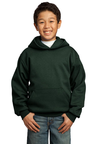 Port & Company Youth Core Fleece Pullover Hooded Sweatshirt (Dark Green)