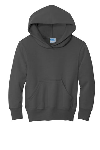 Port & Company Youth Core Fleece Pullover Hooded Sweatshirt (Charcoal)