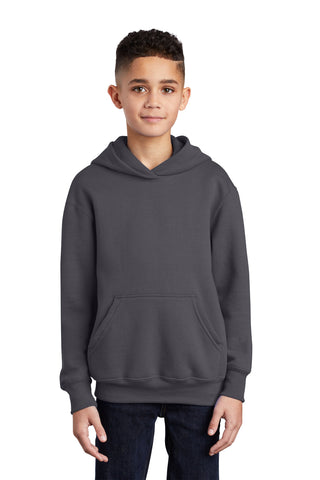 Port & Company Youth Core Fleece Pullover Hooded Sweatshirt (Charcoal)