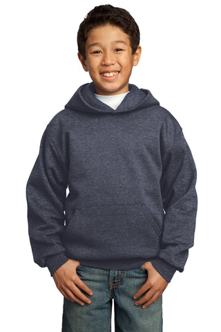 Port & Company Youth Core Fleece Pullover Hooded Sweatshirt (Heather Navy)