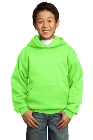 Port & Company Youth Core Fleece Pullover Hooded Sweatshirt (Neon Green)