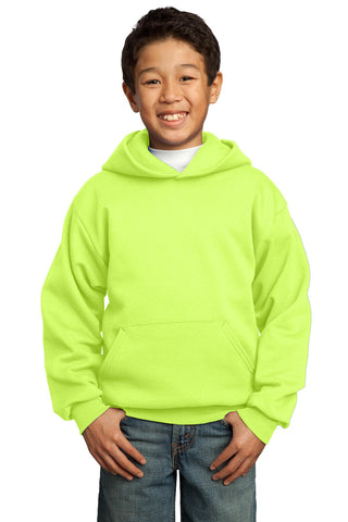 Port & Company Youth Core Fleece Pullover Hooded Sweatshirt (Neon Yellow)