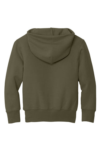 Port & Company Youth Core Fleece Pullover Hooded Sweatshirt (Olive Drab Green)