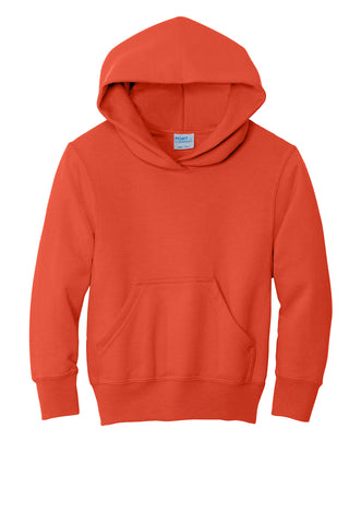 Port & Company Youth Core Fleece Pullover Hooded Sweatshirt (Orange)