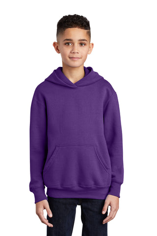 Port & Company Youth Core Fleece Pullover Hooded Sweatshirt (Team Purple)