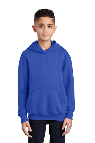 Port & Company Youth Core Fleece Pullover Hooded Sweatshirt (True Royal)