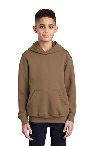 Port & Company Youth Core Fleece Pullover Hooded Sweatshirt (Woodland Brown)