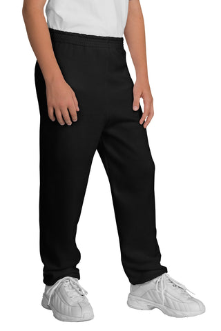 Port & Company Youth Core Fleece Sweatpant (Jet Black)
