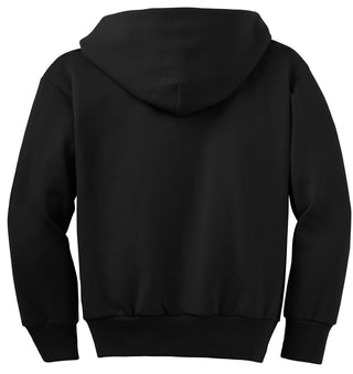 Port & Company Youth Core Fleece Full-Zip Hooded Sweatshirt (Jet Black)