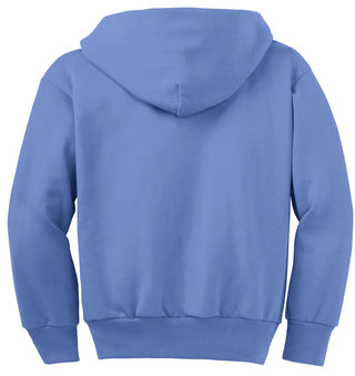 Port & Company Youth Core Fleece Full-Zip Hooded Sweatshirt (Carolina Blue)